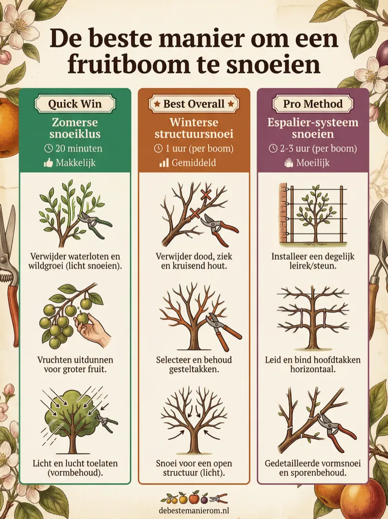 De beste manier om een fruitboom te snoeien