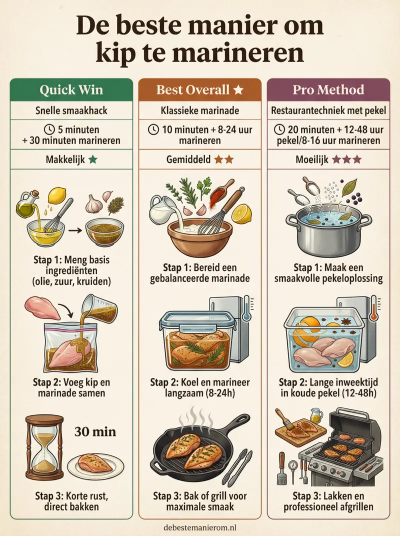 De beste manier om kip te marineren