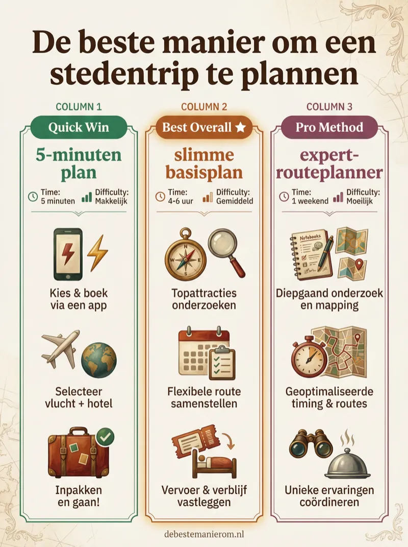 De beste manier om een stedentrip te plannen