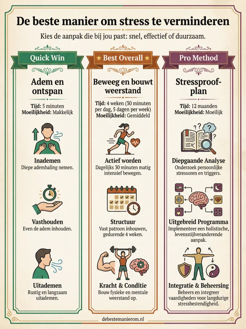 De beste manier om stress te verminderen