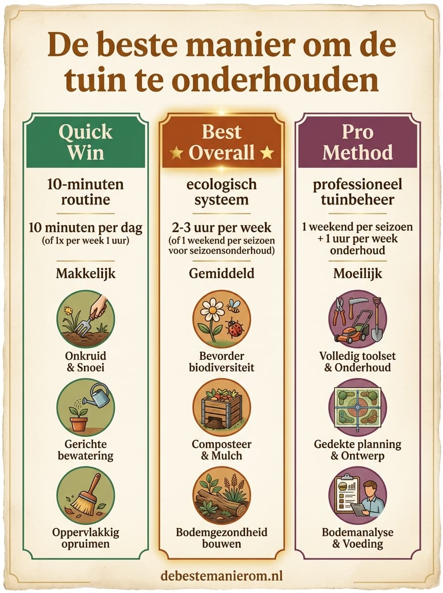 De beste manier om de tuin te onderhouden