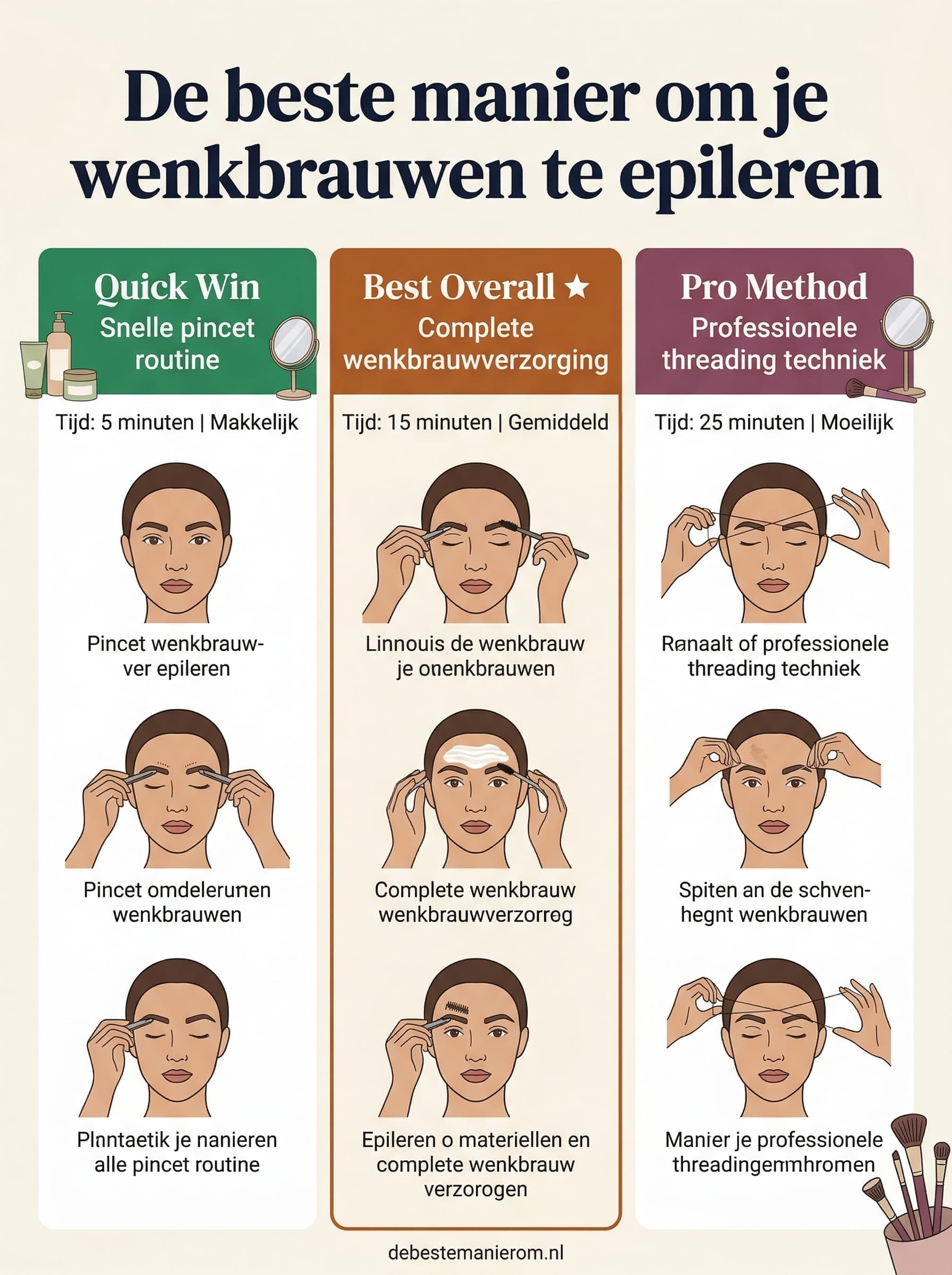 De beste manier om je wenkbrauwen te epileren