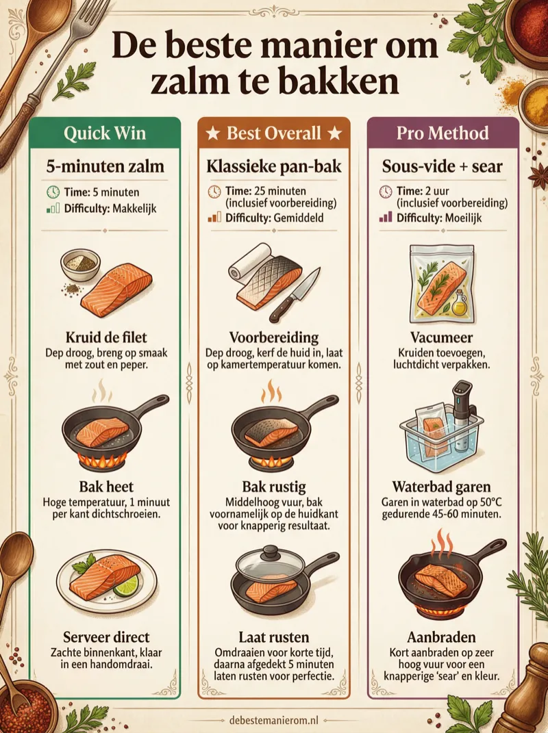 De beste manier om zalm te bakken
